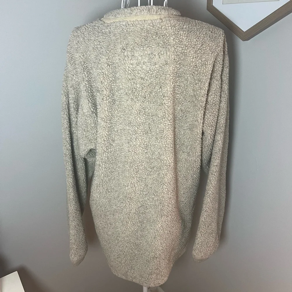 Columbia Unisex Teddy Sherpa Pullover Sweatshirt Size Small Crew/Mock Neck - Picture 4 of 5